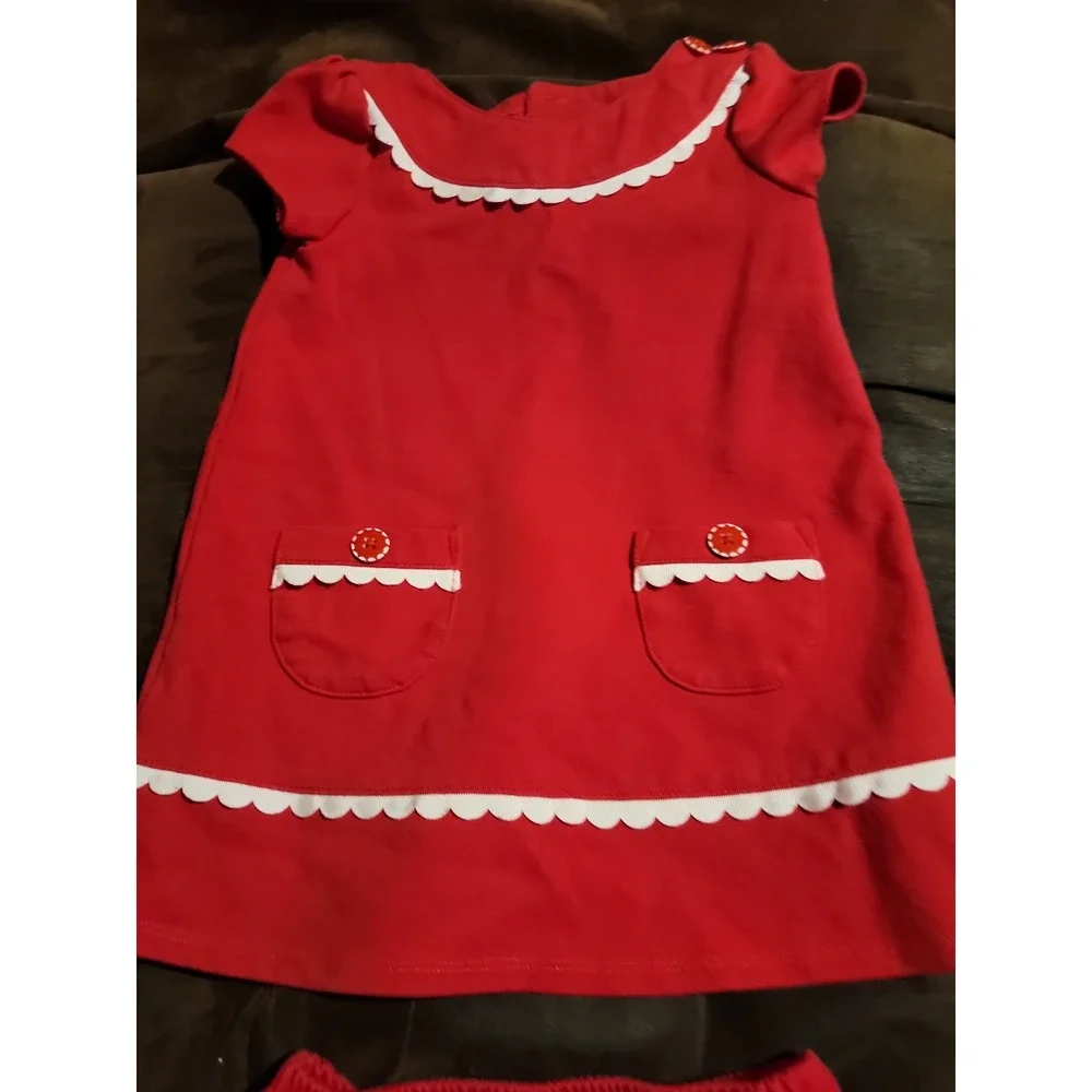 Gymboree valentine's day red dress size 3t with diaper‎ cover